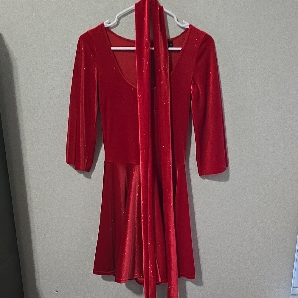 Black Milk All That Glitters Velvet Red Playsuit